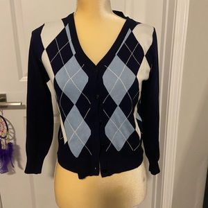 Blue button up cardigan